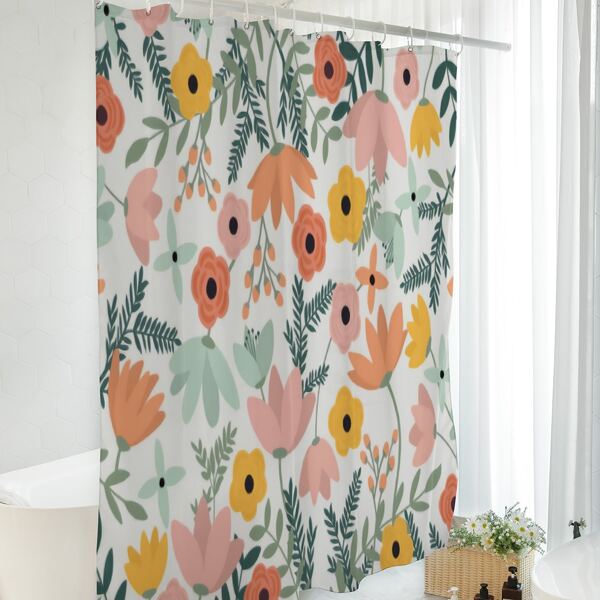 

Flower Print Shower Curtain, Multicolor