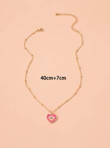 愛心掛飾項鍊 - 彩色 - 查看 4