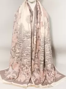 Floral Print Scarf - Multicolor - View 1