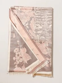 Floral Print Scarf - Multicolor - View 3