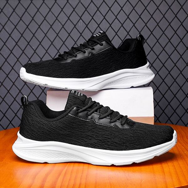 

Men Minimalist Breathable Running Shoes, Black