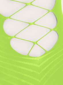 Cut-out Mesh Slips - Yellow - View 3