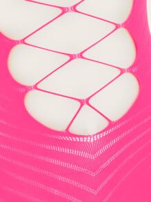 Mesh Cut-out Slips - Hot Pink - View 3
