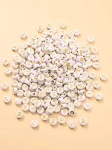 200pcs Letter Decor Bead DIY Jewelry Accessory - Multicolor - View 1