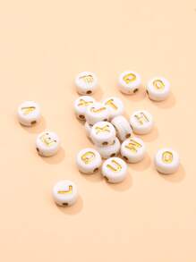 200pcs Letter Decor Bead DIY Jewelry Accessory - Multicolor - View 4