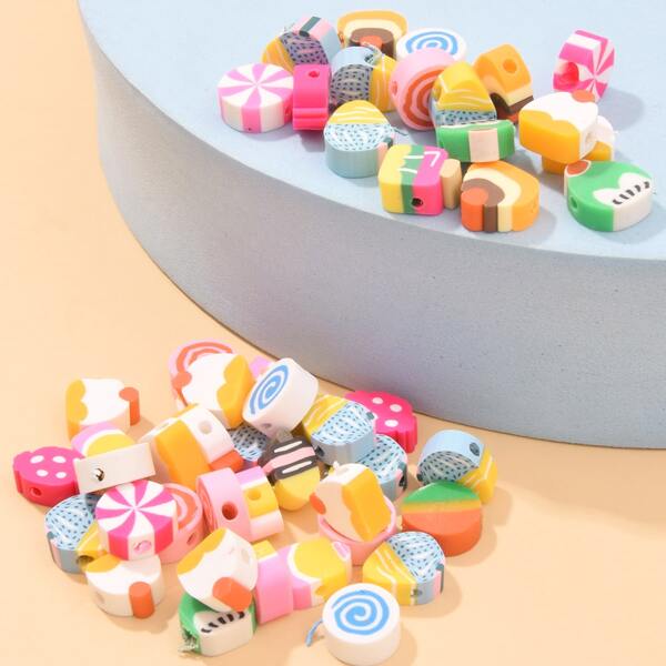 

50pcs Cartoon Graphic DIY Jewelry Accessory, Multicolor