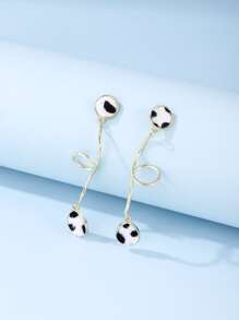 Bông tai quyến rũ giọt nước - Đen và trắng - Xem 1