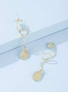 Bông tai quyến rũ giọt nước - Đen và trắng - Xem 4