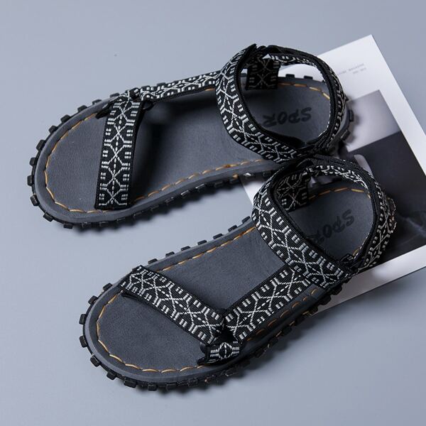 

Men Geo Graphic Sport Sandals, Grey