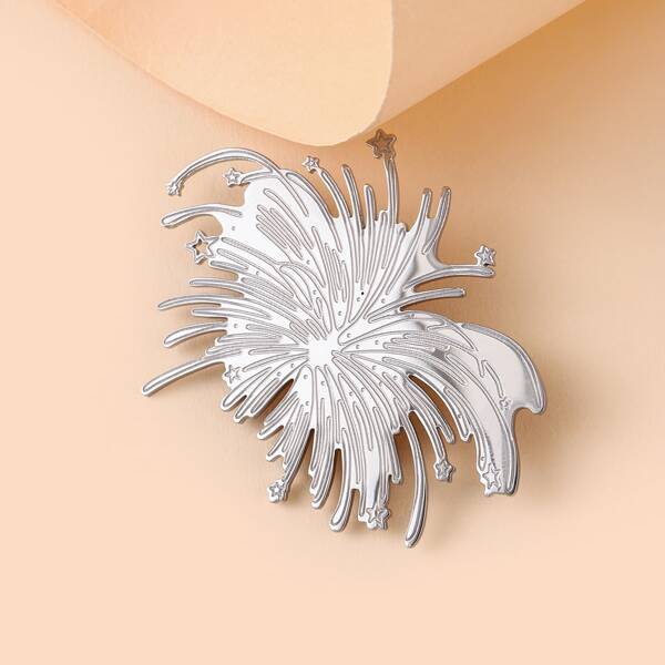 

Firework Decor Brooch, Silver