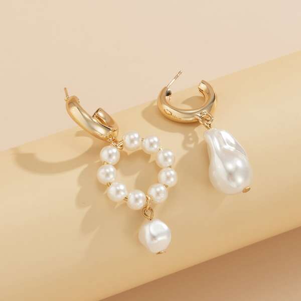 

Faux Pearl Charm Drop Earrings, Multicolor