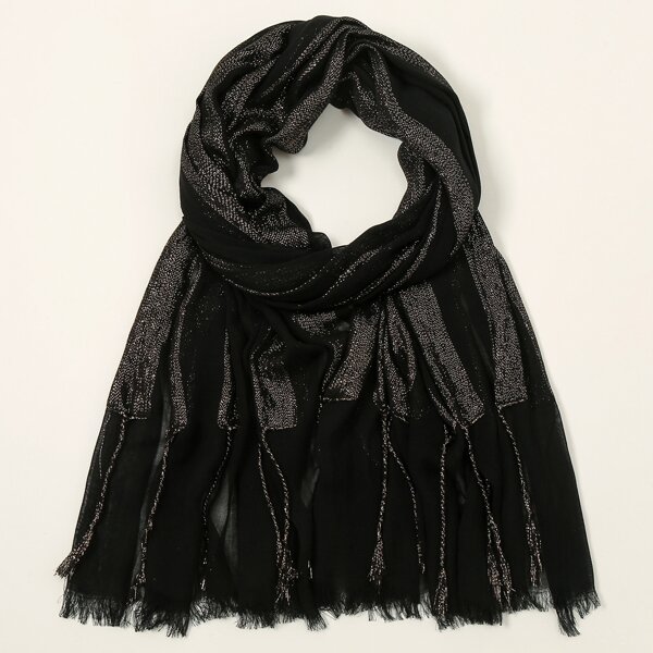 

Tassel Decor Scarf, Multicolor