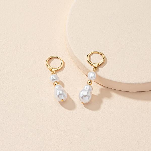 

Faux Pearl Decor Drop Earrings, Multicolor
