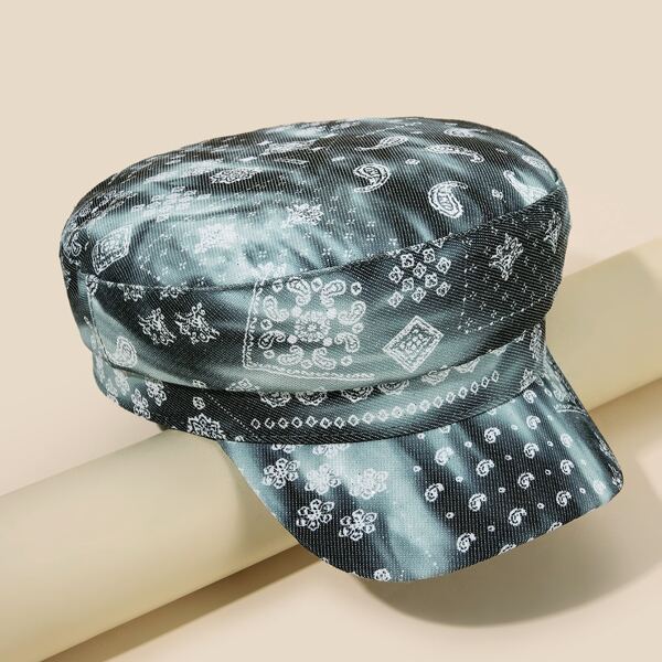 

Paisley Print Baker Boy Cap, Multicolor