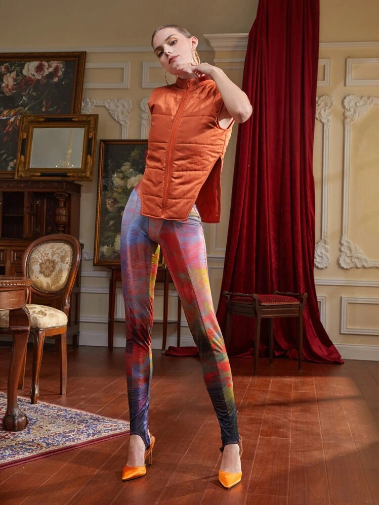 MPDC Abrigo sin mangas acolchado con abertura en el bajo - Naranja - Añade 1