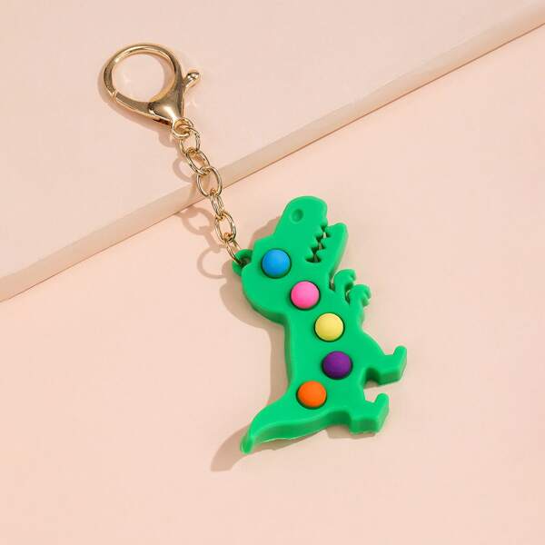 

Cartoon Dinosaur Design Bubble Bag Charm, Green