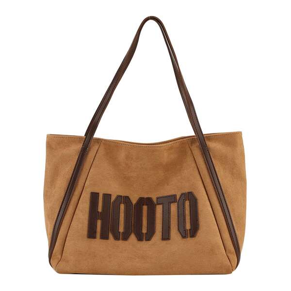 

Letter Graphic Tote Bag, Khaki