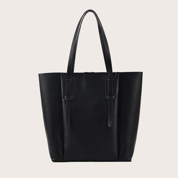 

Minimalist Shoulder Tote Bag, Black