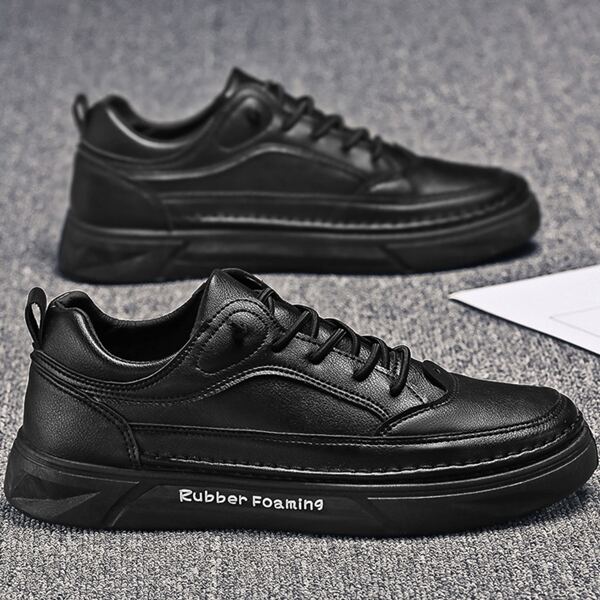 

Men Letter Graphic Lace-up Front Skate Shoes, Black
