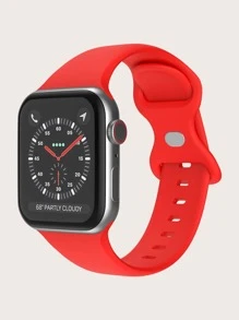 Dây đeo đồng hồ bằng silicon trơn tương thích với Apple Watch - Đỏ - Xem 1