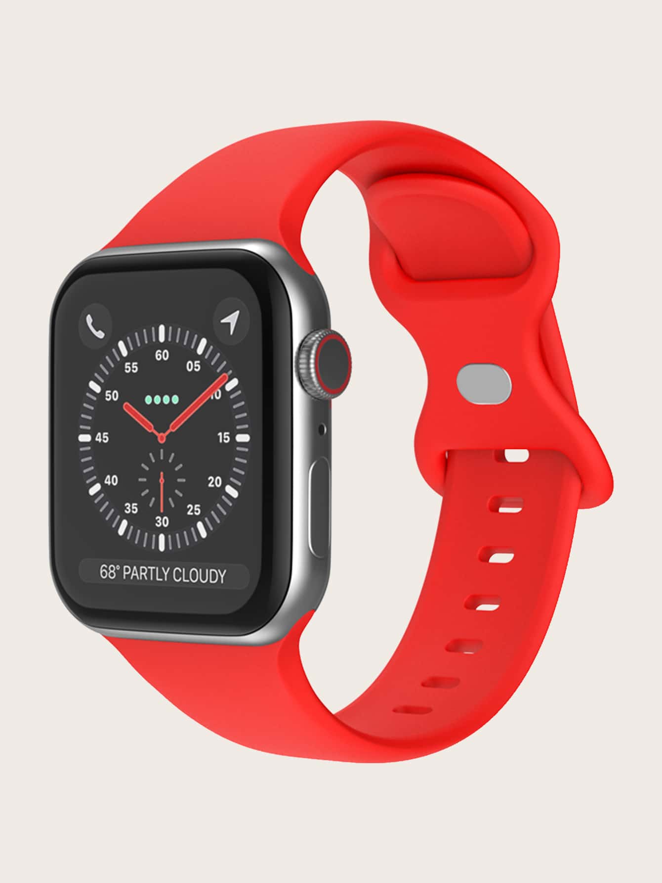 Dây đeo đồng hồ bằng silicon trơn tương thích với Apple Watch - Đỏ - Xem 1