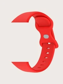 Dây đeo đồng hồ bằng silicon trơn tương thích với Apple Watch - Đỏ - Xem 2