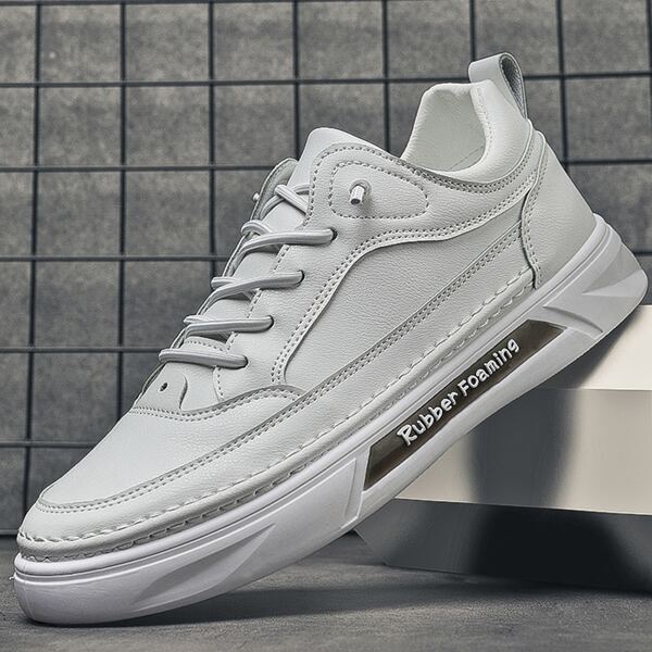 

Men Letter Graphic Lace-up Front Skate Shoes, White