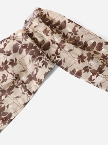 Áo sơ mi Plus Size Dây kéo Hoa Tất cả trên in Boho - Nhiều màu - Xem 4