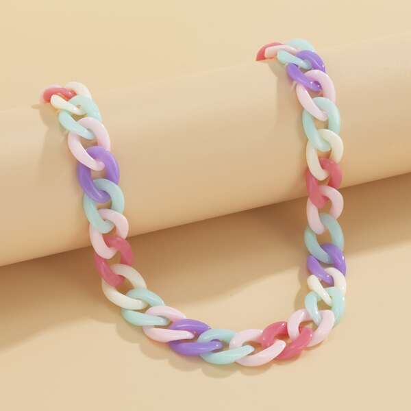 

Color Block Necklace, Multicolor