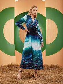 Tina Benally Art Đầm Tách cao Tất cả trên in Boho - Nhiều màu - Xem 4