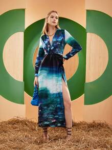 Tina Benally Art Đầm Tách cao Tất cả trên in Boho - Nhiều màu - Xem 7