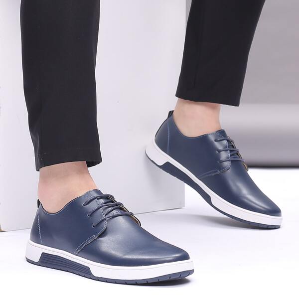 

Men Lace-up Front Dress Shoes, Blue