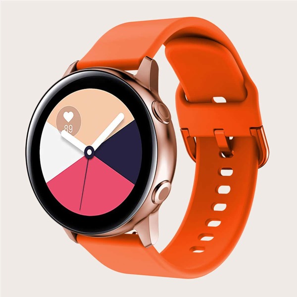 

Plain Silicone Watchband For Samsung Active, Orange
