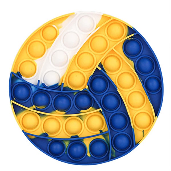 

1pc Volleyball Shaped Push Pop Bubble, Multicolor
