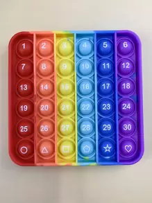 1入組數字圖案擠壓泡泡 - 彩色 - 查看 1