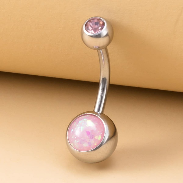 

Minimalist Belly Ring, Baby pink