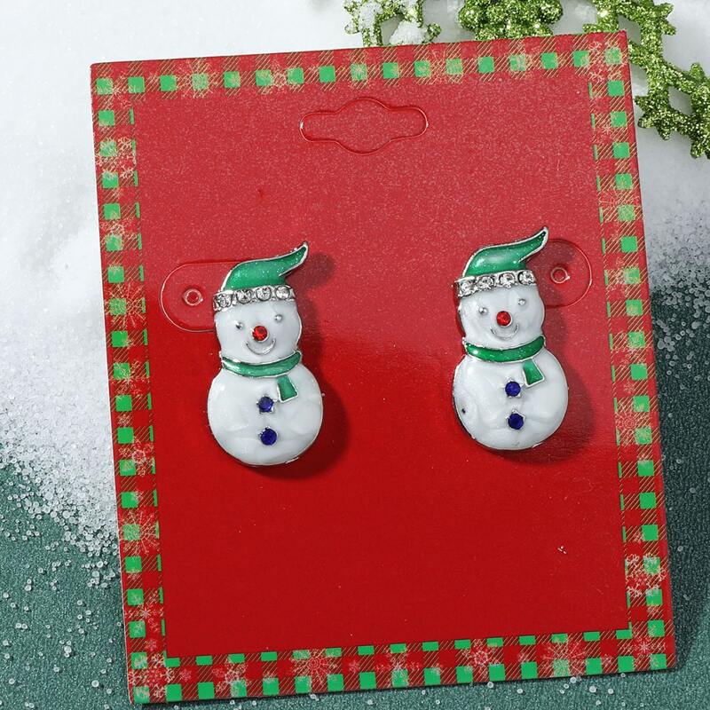 

Snowman Stud Earrings, Multicolor