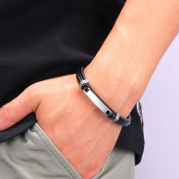 

Men Minimalist Bracelet, Black