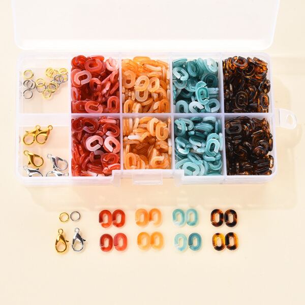 

1box Chain Design DIY Jewelry Accessory, Multicolor