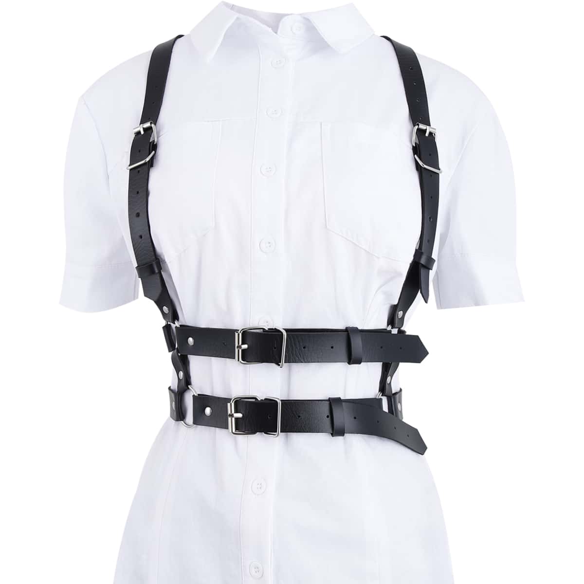 из искусственной кожи Портупея с дырокол