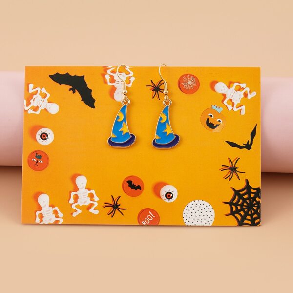 

Halloween Hat Decor Drop Earrings, Multicolor