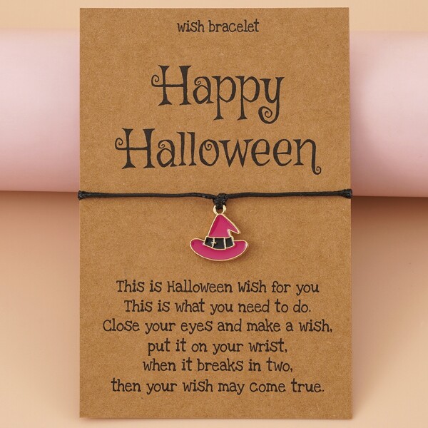 

Halloween Witch Hat Charm Bracelet, Multicolor