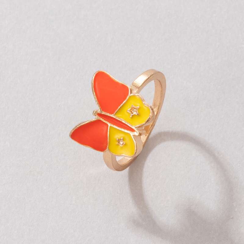 

Butterfly Decor Ring, Orange