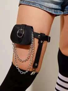 Túi trang trí Garter Belt - màu đen - Xem 1