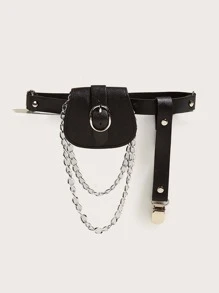 Túi trang trí Garter Belt - màu đen - Xem 2