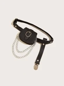 Túi trang trí Garter Belt - màu đen - Xem 3