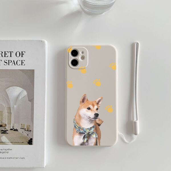

Dog Pattern Phone Case, Apricot