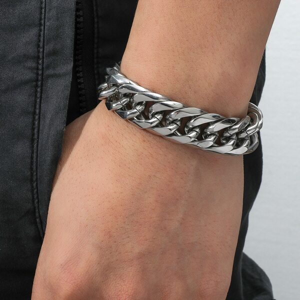 

Men Stainless Steel Bracelet, Silver