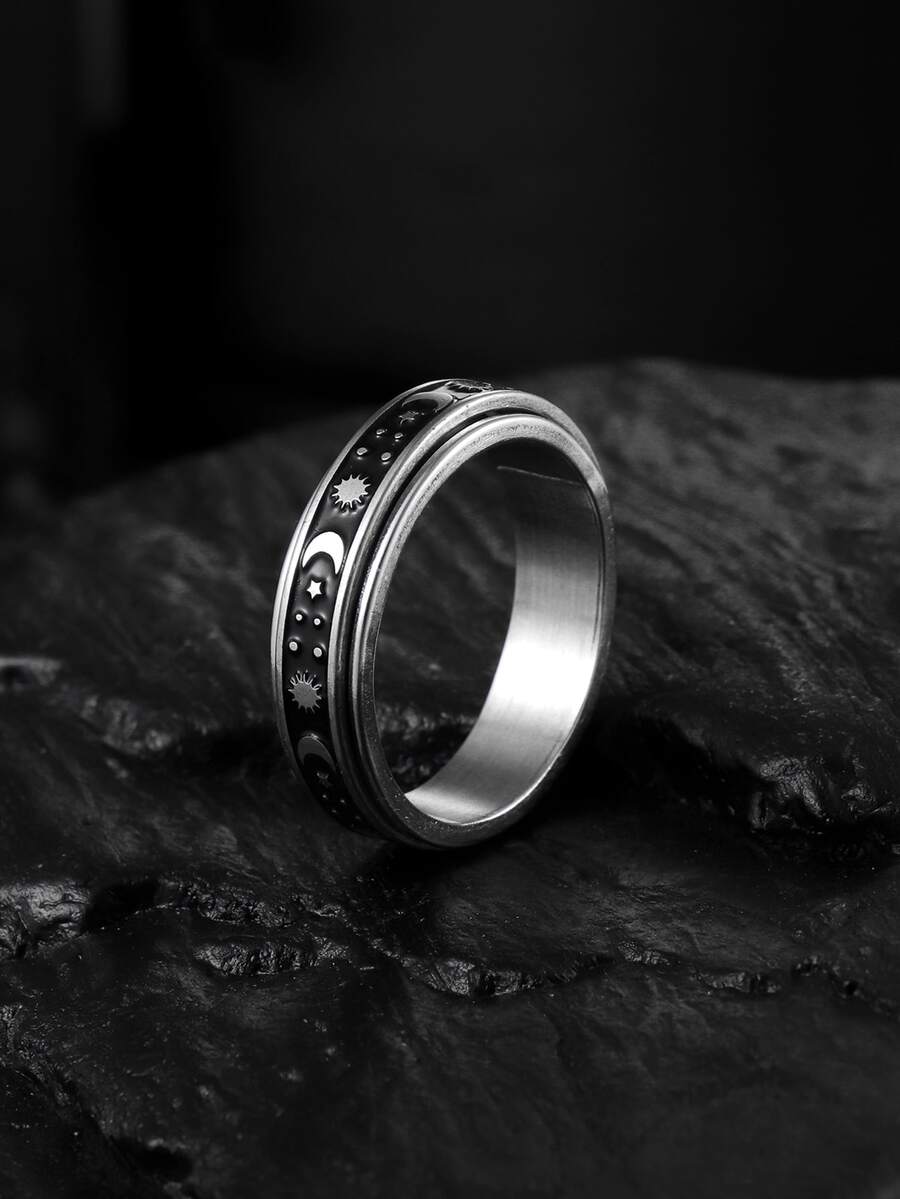 Men Moon Pattern Ring | SHEIN USA
