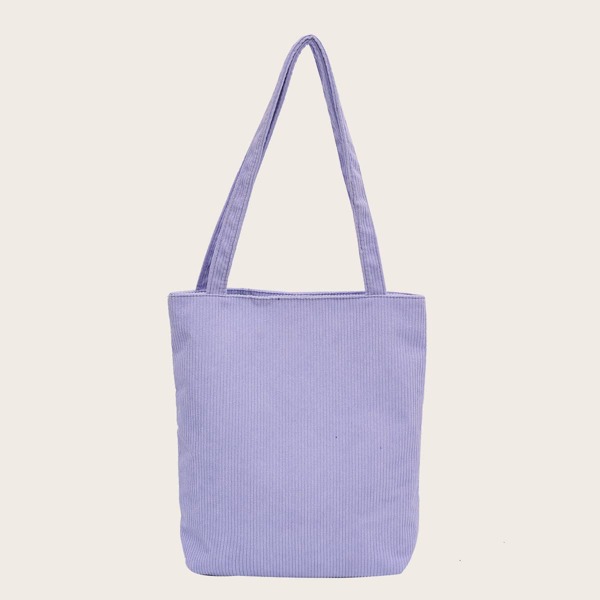 

Minimalist Corduroy Shoulder Bag, Purple